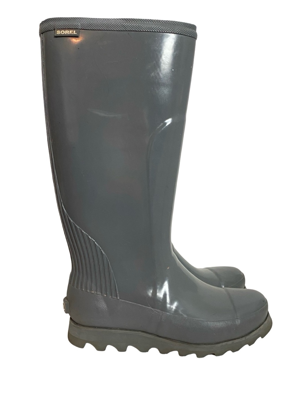 Sorel Tall Rain Boots Womens Size 7 Gray Boot Shoes
